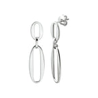 Oorhangers paperclip zilver gerhodineerd