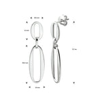 Oorhangers paperclip zilver gerhodineerd