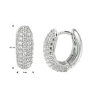 Klapoorringen zirkonia zilver gerhodineerd