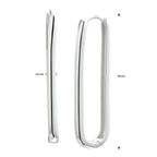 Klapoorringen paperclip zilver gerhodineerd