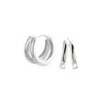 Klapoorringen zilver gerhodineerd