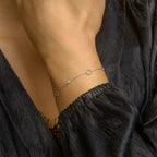 Armband zirkonia 16 + 2 cm zilver gerhodineerd
