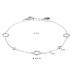 Armband zirkonia 16 + 2 cm zilver gerhodineerd