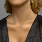 Collier zirkonia 41 + 4 cm zilver gerhodineerd