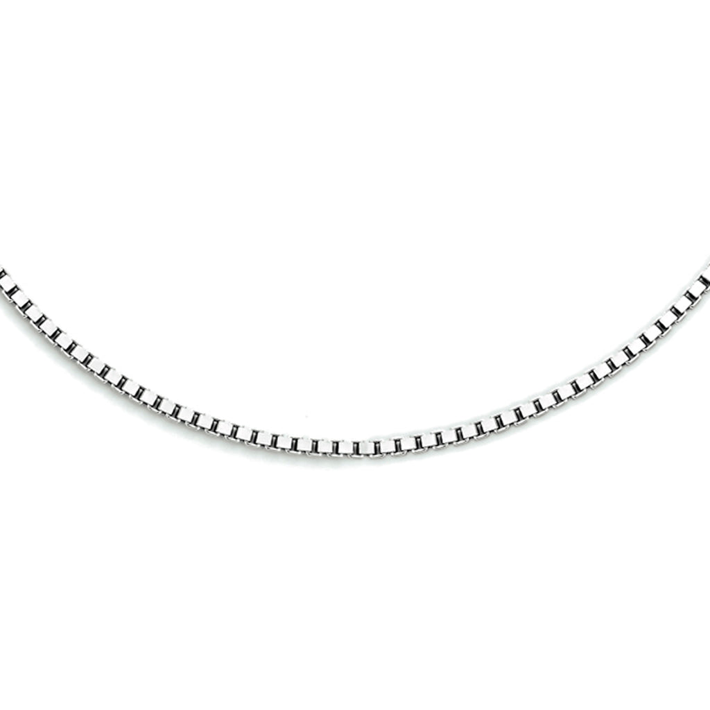 Collier venetiaans 1,4 mm zilver gerhodineerd