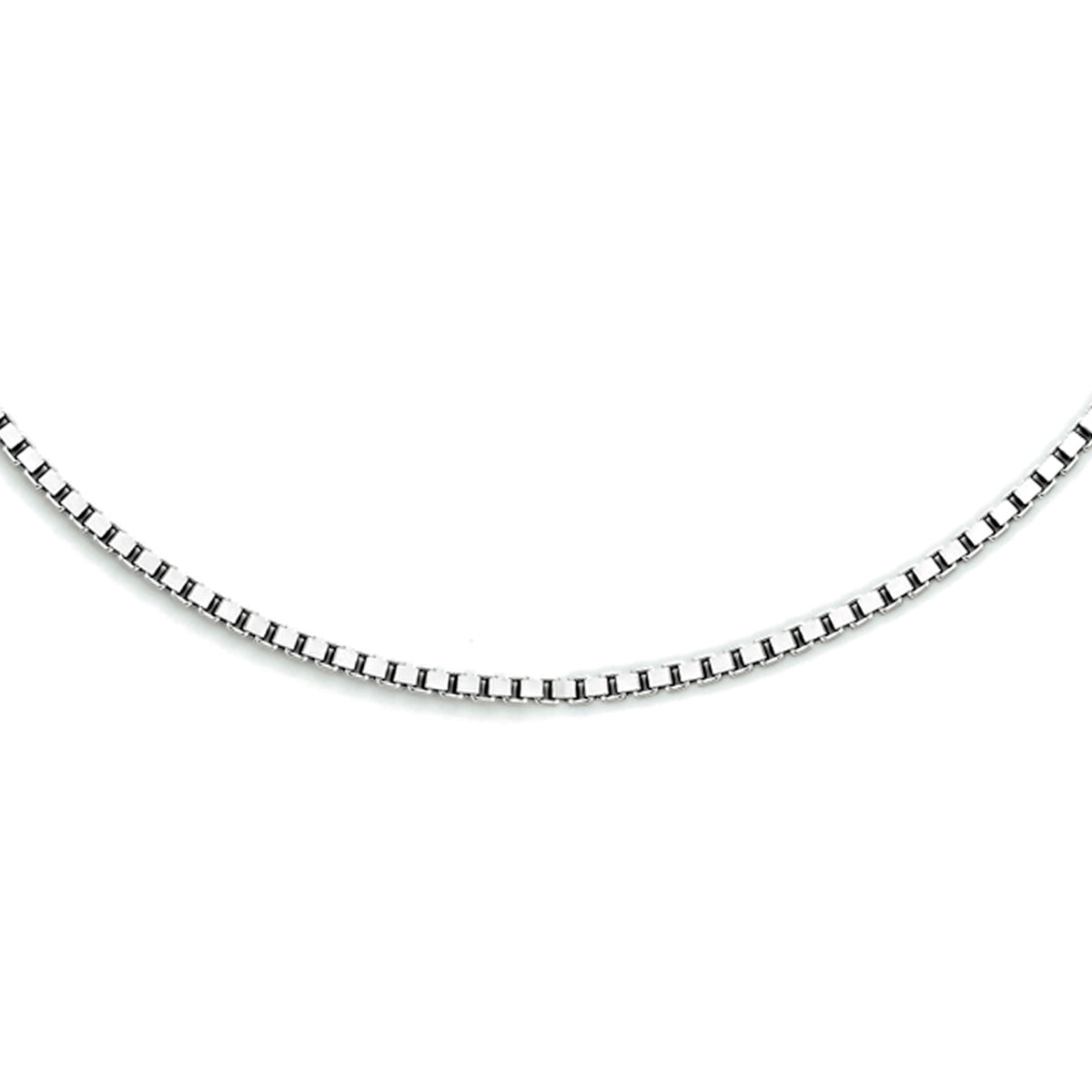 Collier venetiaans 1,4 mm zilver gerhodineerd