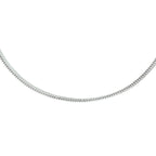 Collier gourmette 4-zijdes geslepen 1,1 mm zilver gerhodineerd