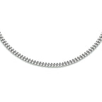 Collier gourmette 4-zijdes geslepen 2,4 mm zilver gerhodineerd