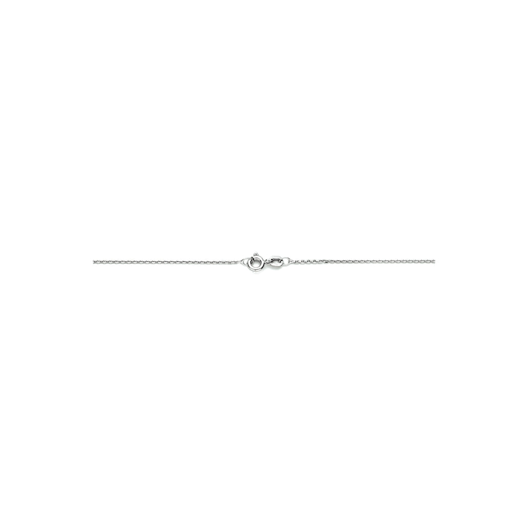 Collier anker gediamanteerd 1,1 mm zilver gerhodineerd