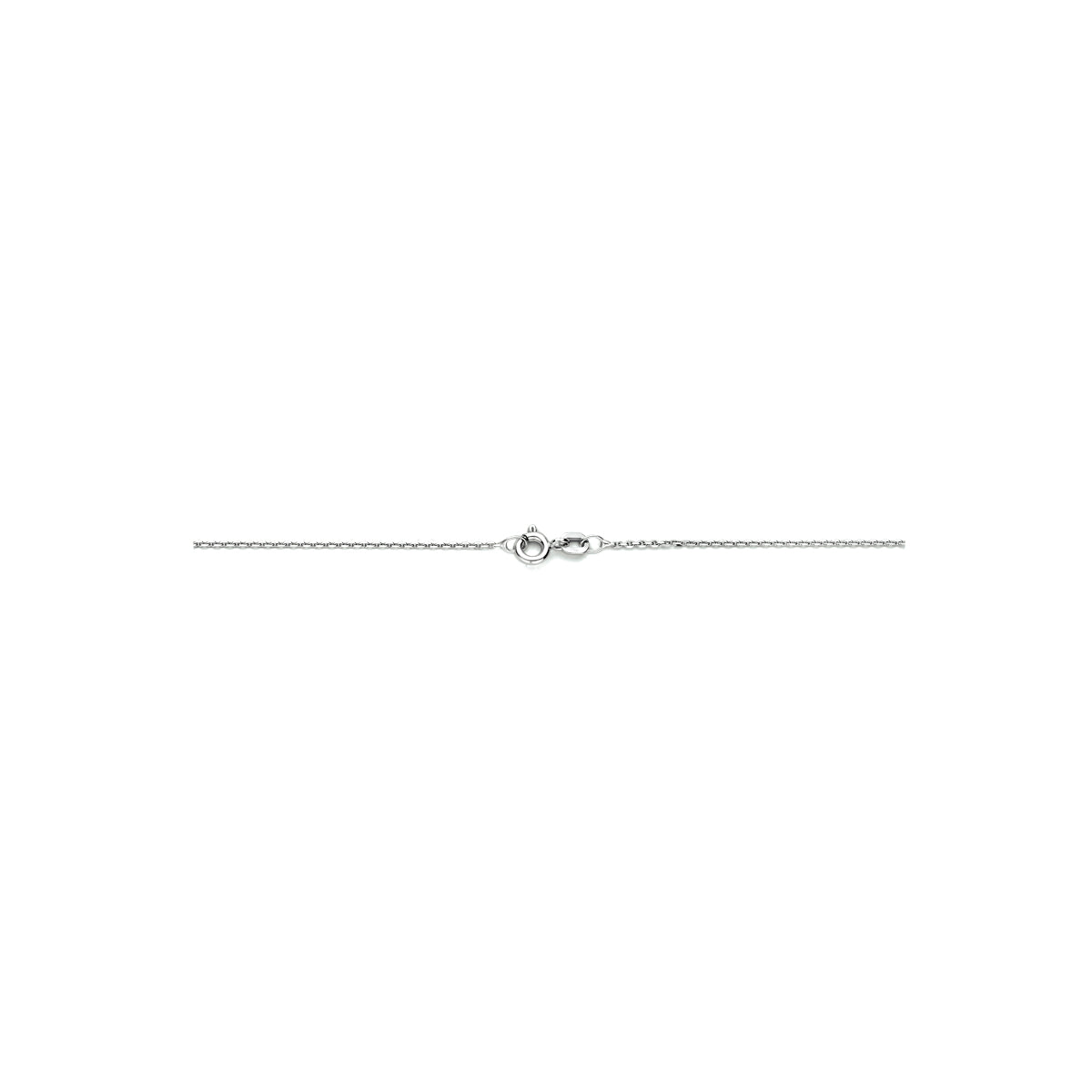 Collier anker gediamanteerd 1,1 mm zilver gerhodineerd