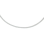 Collier anker gediamanteerd 1,1 mm zilver gerhodineerd