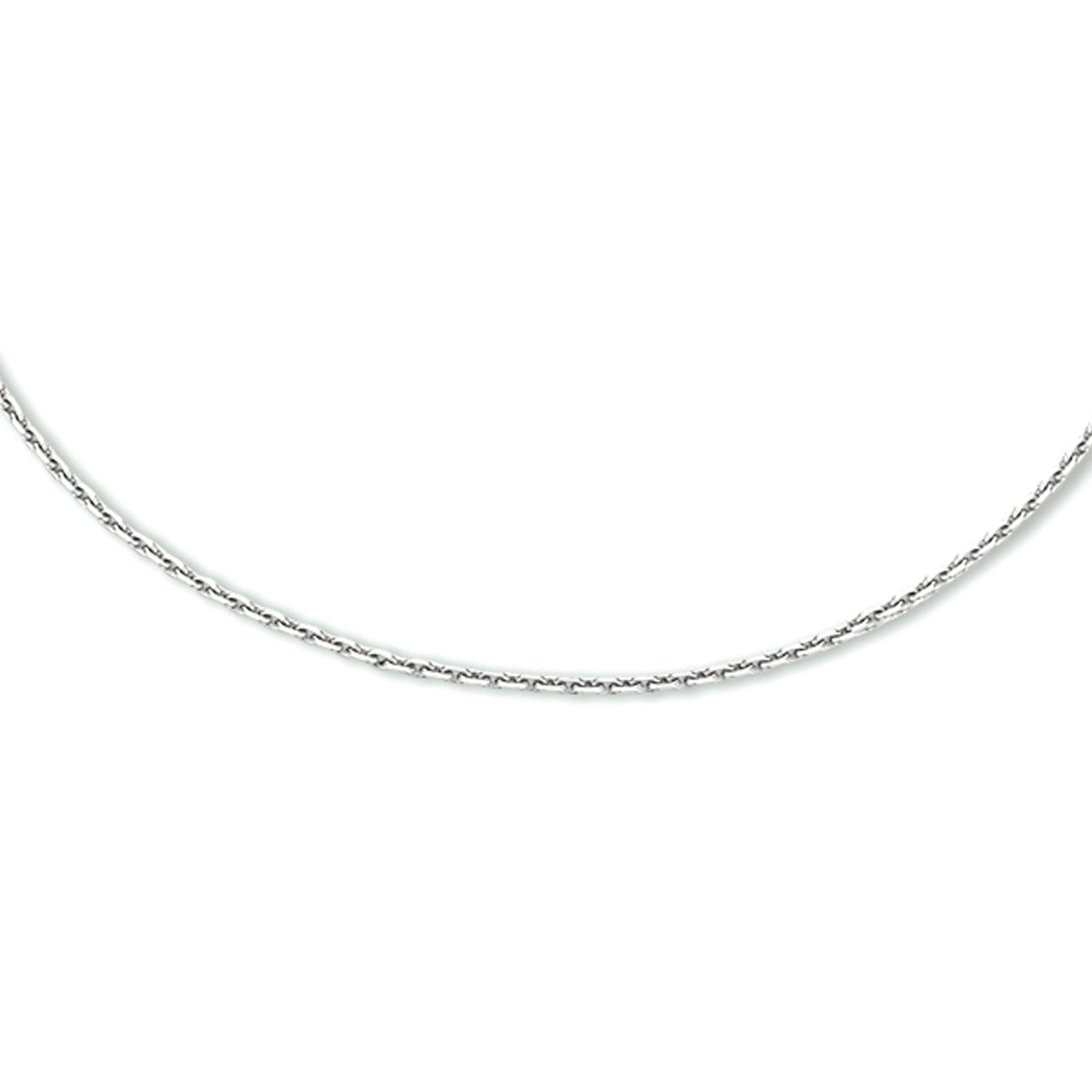 Collier anker gediamanteerd 1,1 mm zilver gerhodineerd