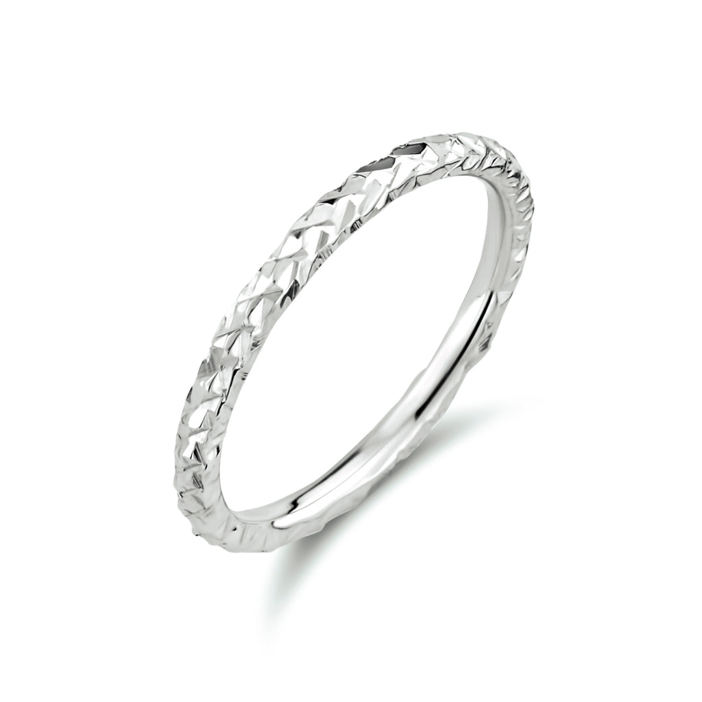 Aanschuifring zilver gerhodineerd