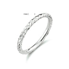 Aanschuifring zilver gerhodineerd