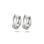 Klapoorringen poli/mat zilver gerhodineerd