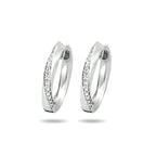 Klapoorringen zirkonia zilver gerhodineerd