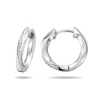 Klapoorringen zirkonia zilver gerhodineerd