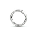 Hanger rond zirkonia zilver gerhodineerd