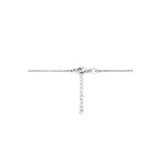 Graveercollier rondje 40 + 4 cm zilver gerhodineerd