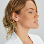 Krul neusknopje hart zilver gerhodineerd