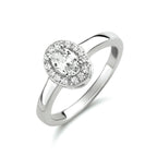 Ring zirkonia zilver gerhodineerd