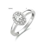 Ring zirkonia zilver gerhodineerd