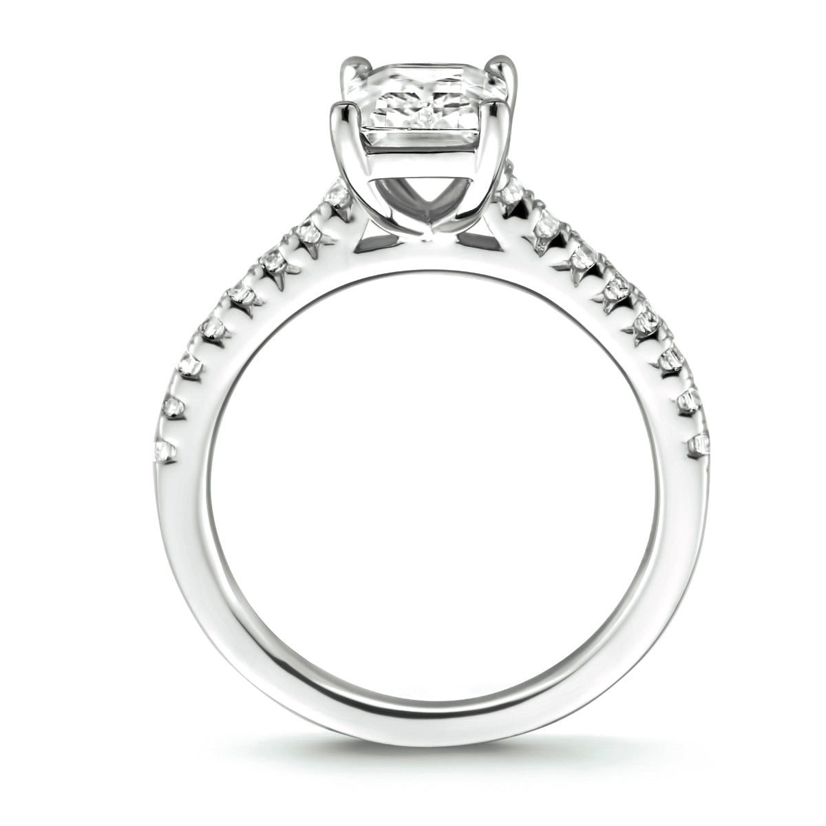 Ring zirkonia zilver gerhodineerd