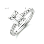 Ring zirkonia zilver gerhodineerd