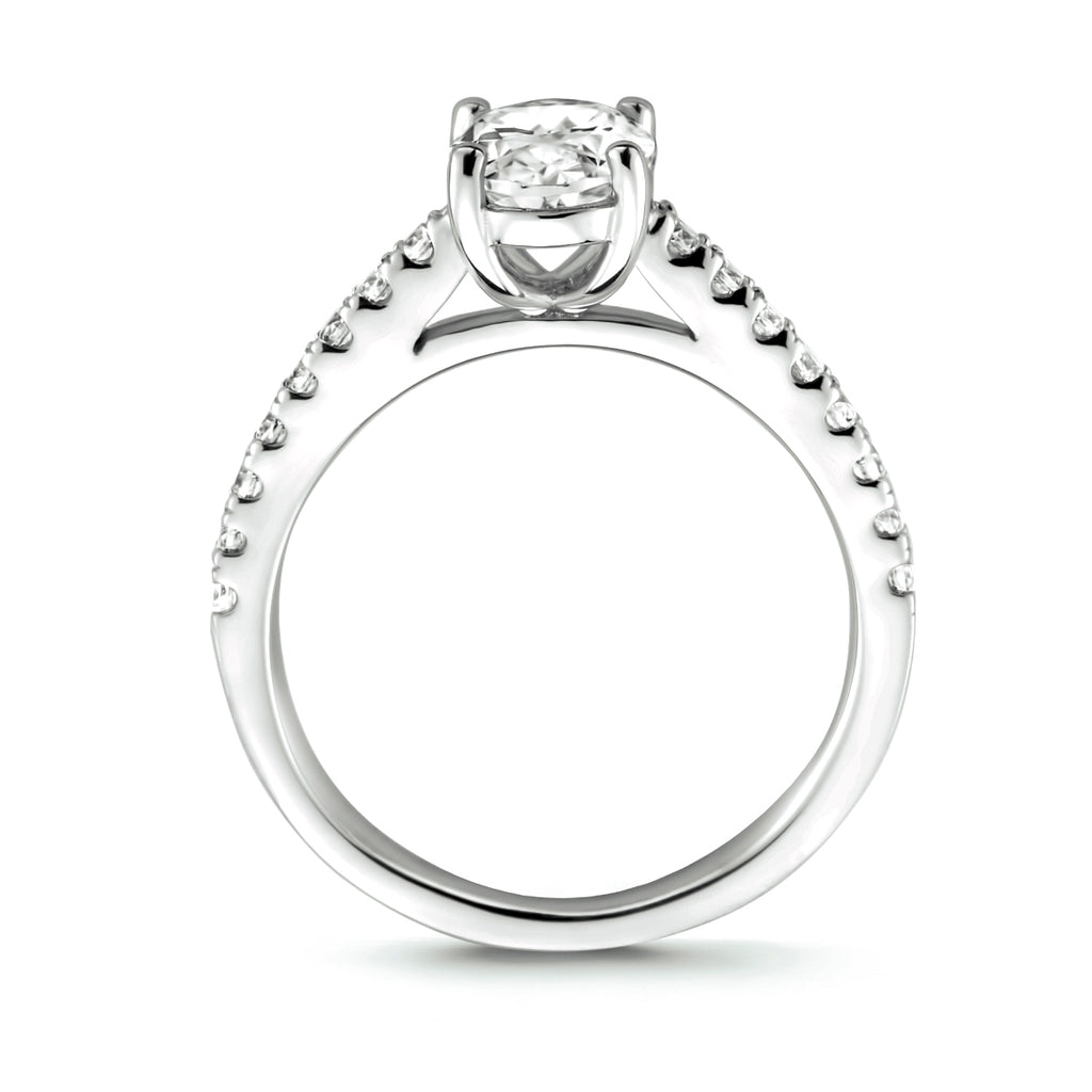 Ring zirkonia zilver gerhodineerd