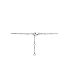 Collier dog tag 40 - 42 - 44 cm zilver gerhodineerd