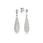 Oorhangers zirkonia zilver gerhodineerd