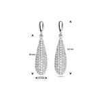 Oorhangers zirkonia zilver gerhodineerd