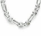 Collier anker 6,7 mm 45 cm zilver gerhodineerd