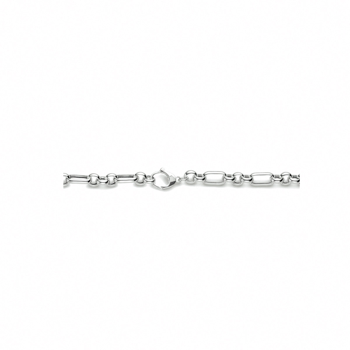 Collier anker 6,7 mm 45 cm zilver gerhodineerd