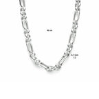 Collier anker 6,7 mm 45 cm zilver gerhodineerd