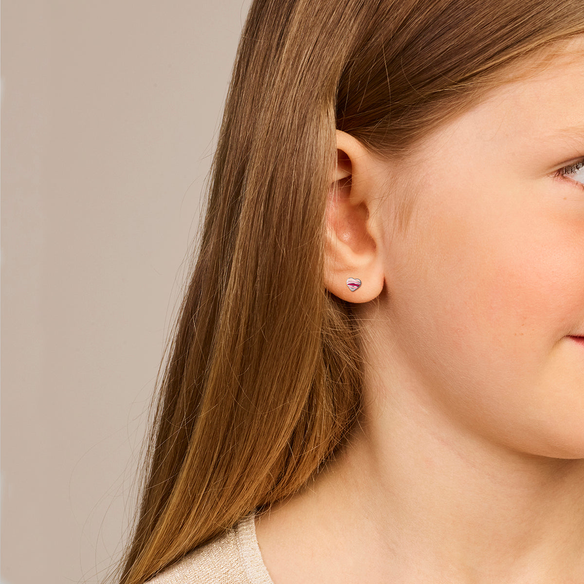 Oorknoppen hart zilver gerhodineerd