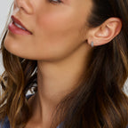 Oorhangers schakel zilver gerhodineerd