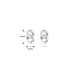 Oorhangers schakel zilver gerhodineerd