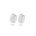 Klapoorringen schakel zilver gerhodineerd