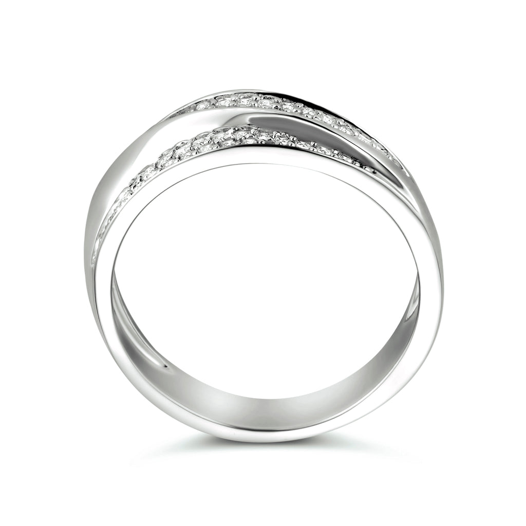 Ring zirkonia zilver gerhodineerd