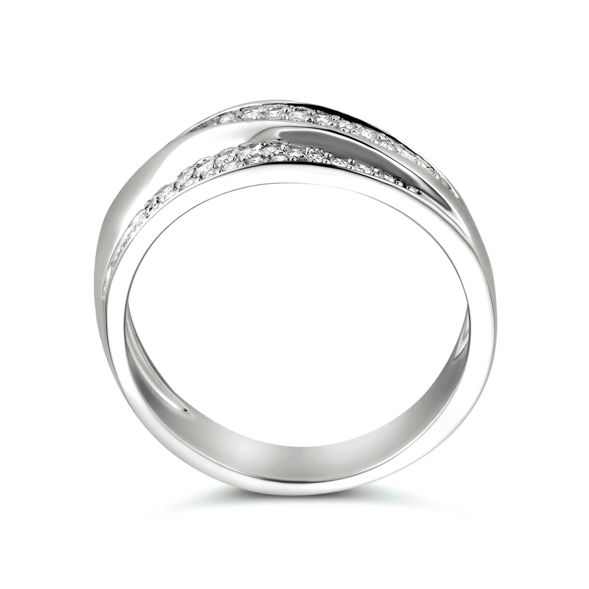 Ring zirkonia zilver gerhodineerd