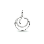 Hanger zirkonia zilver gerhodineerd