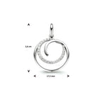 Hanger zirkonia zilver gerhodineerd