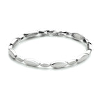 Armband 5,2 mm 19 cm poli/mat zilver gerhodineerd