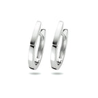 Klapoorringen poli/mat zilver gerhodineerd