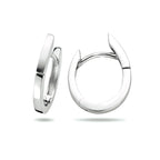 Klapoorringen poli/mat zilver gerhodineerd