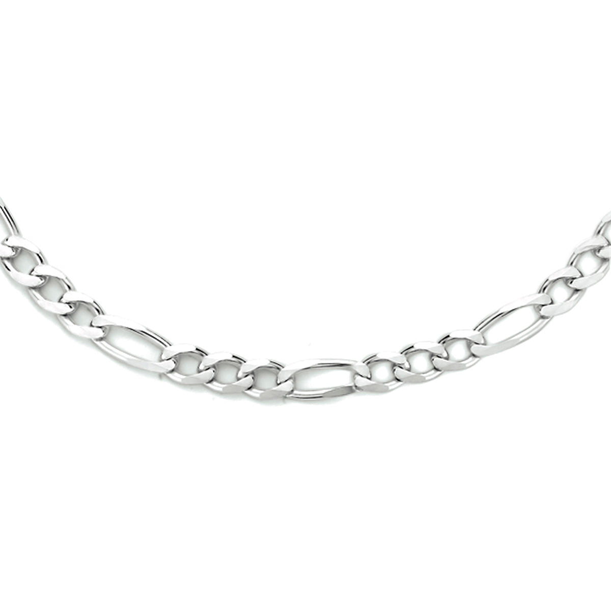 Collier figaro 4,0 mm 50 cm zilver gerhodineerd