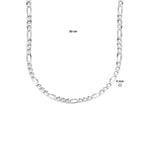 Collier figaro 4,0 mm 50 cm zilver gerhodineerd