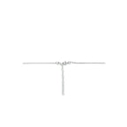 Collier slang plat 1,7 mm 40 + 5 cm zilver gerhodineerd