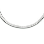 Collier slang plat 3,5 mm 40 + 5 cm zilver gerhodineerd